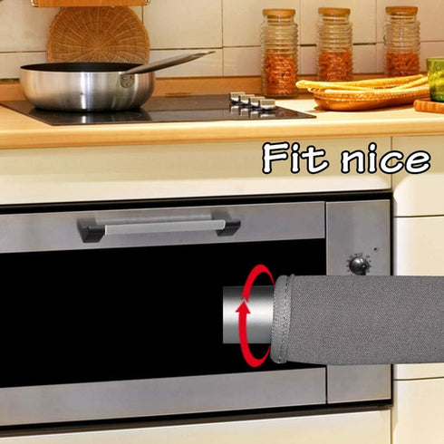 Miaowater 4 PCS Refrigerator Door Handle Covers Kitchen Appliance Decor Handles Anti-Skid Anti-Static Protector Fridge, Dishwasher Oven Keep Off Fingerprints,Food Stains (Grey)