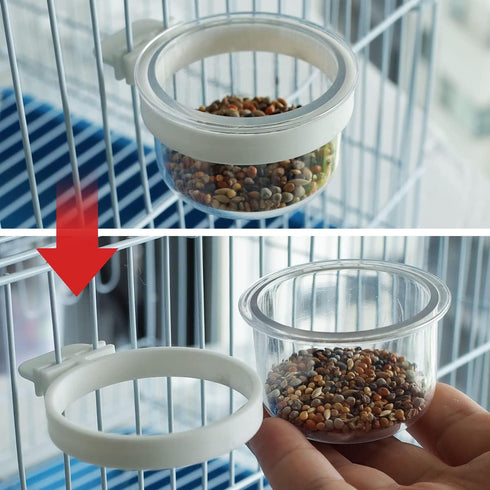 4 pcs Detachable Transparent Bowls for Canary Finch Parrot Seed Water Feeder...