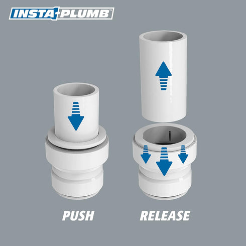 Keeney 400IPK Insta-Plumb Fit P Trap 1-1/2 in. -Push to Install and Press to Release, No Size, White...