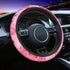 Pink Flowers Cute Steering Wheel Cover for Women Girls Car SUV 15 Inch Universal Fit Auto Accessories Personalized...