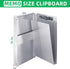 Small Aluminum Clipboard with Storage(Memo Size), Recycled Metal Snapak Form Holder Binder with Insided SerratedClip Posse Box, Perfect for Truck ...