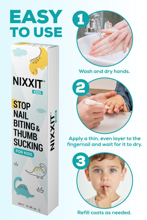 Nail Biting Prevention for Kids - Thumb Sucking Deterrent for Kids, Toddlers, Children - No Bite Nail Polish Pen - Bitter Taste - Safe & Effective...