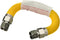 GUHD-ZD38-24C Gas Line Hose 1/2'' O.D. x 24'' Length with 0.5 in. FIP Fitting, Yellow Coated Stainless Steel Flexible Connector, 24 Inch...