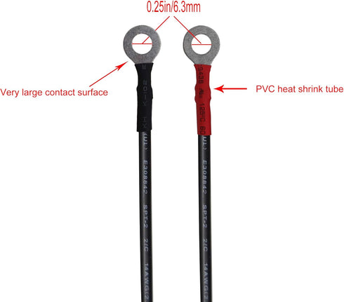 3FT 14AWG Ring Terminal to SAE Harness Quick Connect/Disconnect Assembly, 20A Fuse...