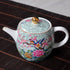 Ciieeo 1pc Ceramic Teapot Floral Tea Kettle Japanese Tea Kettle Enamel Teapot Infuser Floral Teapot Ceramic Pour Teapot Loose Leaf Tea Steeper Pot...