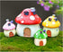 MAOMIA Resin Miniature Fairy Garden Mushroom House 4 Pcs Micro Landscape Garden Outdoor Decor Home Decoration Plant Flower Pots Ornaments...