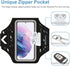Running Armband with Headset Bag for Samsung Galaxy S25, S24, S23,S22,Zipper Slot Car Key Holder, Workouts Sports Phone Arm Band(Black)...