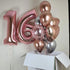 100pcs Metallic Rose Gold Latex Balloons Various Sizes Chrome Balloon 18/12/10/5 inch Helium Balloon Perfect for Birthday Valentines Baby Shower B...