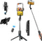 Portable Selfie Stick Phone Tripod - Extendable Travel Selfie Stick Tripod Phone Holder with Wireless Remote for iPhone Galaxy Android for Video R...