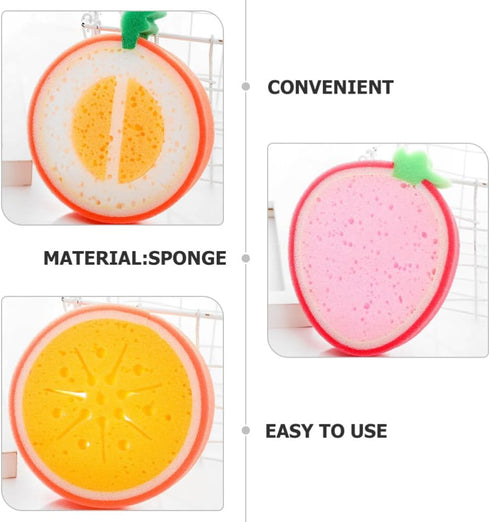 12pcs Cleaning Sponge Cute Fruit-Shape Kitchen Sponge Washing Sponge Dish Cleaning Sponge Scrubber(4.72X4.72X1.38in)...
