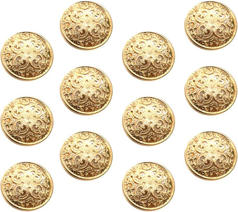 MILISTEN 30pcs Round Metal Hollow Out Button Coat Buttons Flat Buttons Jacket Button Trousers Buttons Sewing Buttons (Light Golden 18mm)...