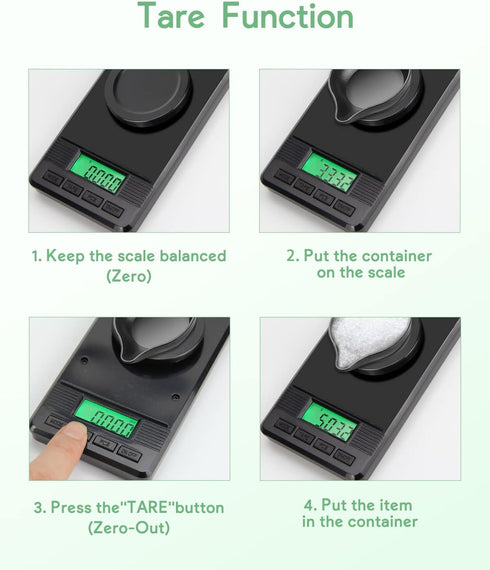 Milligram Scale 50g/0.001g, Digital Mg Scale with 50g Calibration Weight and Accessories, High Precision Scale for Jewelry, Powder, Medicine, Gold...