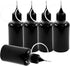 Hordion 12Pcs 1 Oz/ 30ml Black Precision Tip Applicator Bottle, 10ml Glue Applicator Bottles, Metal Needle Plastic Bottle, DIY Quilling Tool for G...