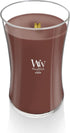 WoodWick Large Hourglass Candle Redwood - Premium Soy Blend Wax Pluswick Innovation Wood Wick Made in USA...