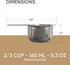 Color Up Premium 2/3 Cup Measuring Cup (160 ml) - Stainless Steel, One-Piece Construction, Dishwasher Safe, Accurate for Wet & Dry Ingredients – O...