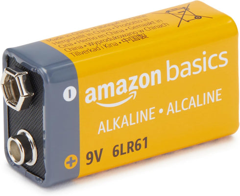 Amazon Basics 8-Pack 9V Alkaline Batteries, 5-Year Shelf Life - for Smoke/CO Detector, Electronics & Audio...