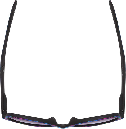 Piranha Digital Unisex Retro Sunglasses with Purple Pattern Frames and Blue Mirror Lens...