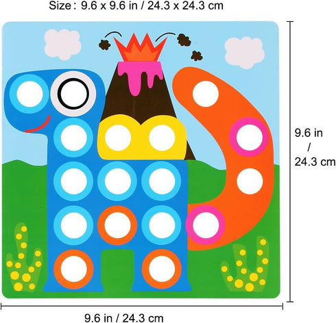 AMOSTING Color Matching Mosaic Pegboard Early Learning Educational Toys for Boys and Girls...