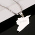 Stainless Steel Syria Map Flag Pendant Necklaces Syrians Jewelry...
