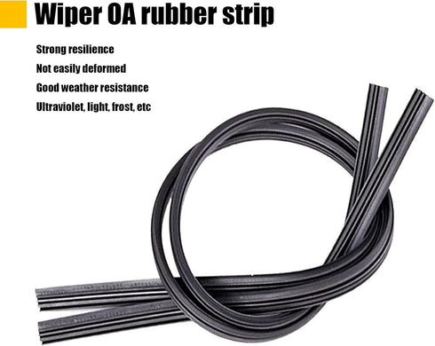 Pack-4 Windshield Wiper Blade Refills, 24" Universal Car Silicone Wiper Blade, Frameless Windshield Wiper Blade Refills for Most Cars SUVs and Tru...