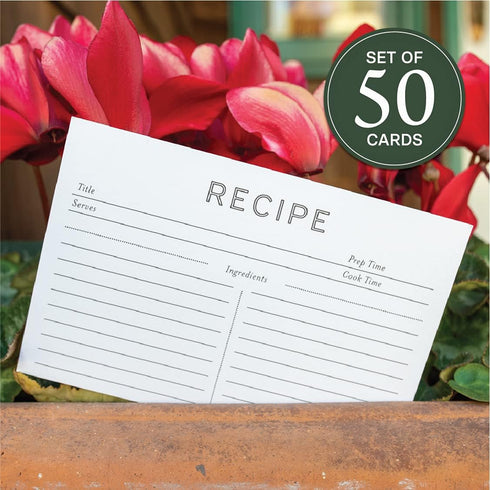 Jot & Mark Recipe Cards 4x6 Inches Blank Double Sided, 50 Count (Modern Minimal)...