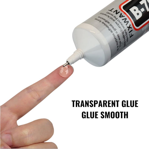 B-7000 Clear Glue for Rhinestones Crafts, Clothes Shoes Fabric, B7000 High Viscosity Glues for Cell Phone Screen Repair Jewelry Stone Metal Nail A...