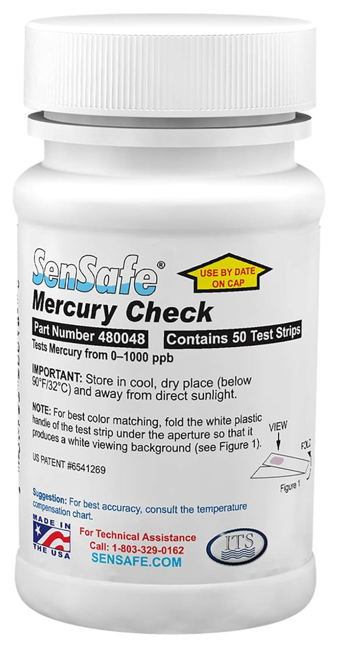 Industrial Test Systems WaterWorks 480048 Mercury Check, 2 Minutes and 30 Seconds Test Time, 50-1000 ppb Range (Bottle of 50)...