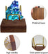 Brass Crystal Display Stand with Walnut Base Mineral Specimens Display Stand Rock Display Easel Metal Display Holder for Stones Geodes Fossils Sph...