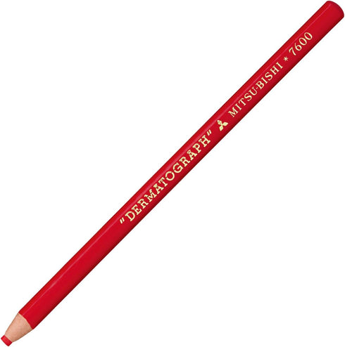 Mitsubishi Pencil No. 7600 Oil-Based Dermatograph Colored Pencils, Red, 1 Dozen K7600.15, Height 2.1 x Width 7.1 x Thickness 0.7 inches (54.0 x 18...