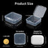 SATINIOR 100 Pcs Clear Plastic Beads Storage Containers Box Small Clear Box with Hinged Lid Small Plastic Case Mini Square Arts Crafts Storage Box...