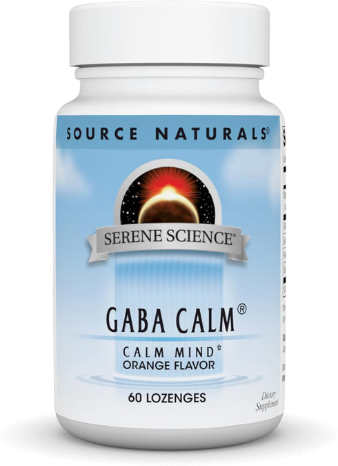 Source Naturals Serene Science, GABA Calm - Supports A Calming Mood, Quick Dissolving Orange Flavor - 60 Lozenges...