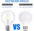 E ENERGETIC LIGHTING Dimmable LED Edison Light Bulb, G25 (G80) Globe Bulb, 60W Equivalent, 4000K Cool White, Christmas Light, E26 Standard Base, U...