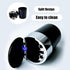 Car Trash Can with Lid and Blue LED Light, Mini Auto Garbage Can Portable, Leakproof Vehicle Trash Bin, Trash Cup Smell Proof Can for Automotive C...