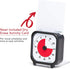Time Timer 3 inch Visual Timer — 60 Minute Kids Desk Countdown Clock with Dry Erase Activity Card and Desktop App Access — for Kids Classroom, Hom...