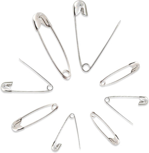 540PCS Safety Pins Silver Black Gold, 4 Sizes Safety Pins Assorted for Clothes Art Craft Sewing Jewelry Making Home Office Use with Storage Box...