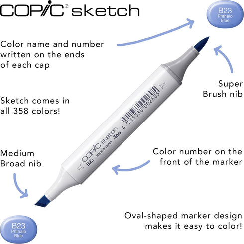 Copic Marker Sketch Color Fusion Markers, CSCF 3, 3-Pack, Red...