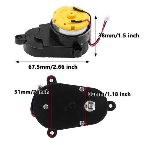 Side Brush Motor for Eufy RoboVac 11S, 11S Plus, 11S MAX, 12, 15C, 15C MAX, 15T, 25C, 30, 30C, 30C MAX, G10 Hybrid, G30, G30 Edge Robot Vacuum Cle...