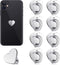 8 Pcs Cell Phone Finger Ring Adhesive Metal Phone Finger Grip Loop Stand Heart Grip Holder Phone Charm Hook for DIY Hanging Supplies (Silver)......
