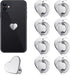 8 Pcs Cell Phone Finger Ring Adhesive Metal Phone Finger Grip Loop Stand Heart Grip Holder Phone Charm Hook for DIY Hanging Supplies (Silver)......