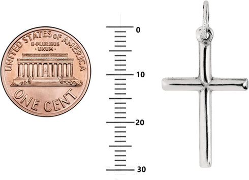 Ritastephens Sterling Silver Religious Italian Cross Charm Pendant Or Chain Necklace (Small or Regular)...