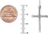 Ritastephens Sterling Silver Religious Italian Cross Charm Pendant Or Chain Necklace (Small or Regular)...