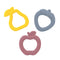 Teething Toys for Babies Age 3 to 12 Months (Set of 3) - Fruit Shaped, BPA Free Soft and Textured Silicone Teether, Relief Sore Gums...