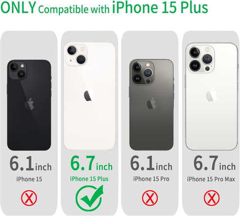 JJGoo Compatible with iPhone 15 Plus Case Clear, Soft Clear TPU Phone Cases, Shockproof Transparent Bumper Cover Slim Thin Phone Case...