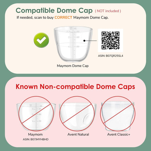 Maymom Screw Lids Aka Travel Caps with Rewritable Sealing Disc Compatible with Avent Bottle, Maymom Wide Mouth Bottles; Cap Replace Avent Natural ...