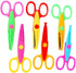 Jialeey Plastic Kids Design Safety Art Scissors Creative Crafts Scissors Paper Scrapbooking Decorative Wave Lace Edge Cutters Set 6 PCS...