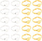 PH PandaHall 40pcs 2 Colors Adjustable Flat Ring Base Blank, Metal Round Finger Ring Trays Ring Blanks with 8mm Flat Base Rings Cabochon Base Beze...