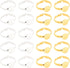 PH PandaHall 40pcs 2 Colors Adjustable Flat Ring Base Blank, Metal Round Finger Ring Trays Ring Blanks with 8mm Flat Base Rings Cabochon Base Beze...