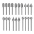 ?????? ???? 20 Pcs Diamond Burr Sets, 1/8 Inch Shank Stone Carving Sets Diamond Grinding Bits for Dremel Rotary Tools (120#)...