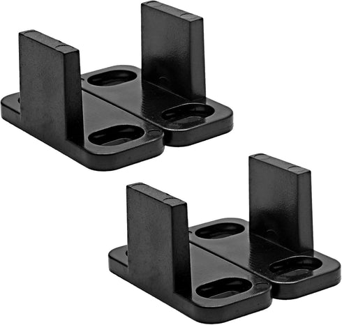 Black Sliding Barn Door Floor Guides Plastic Bypass Door Guide Hardware, 4-Pack...