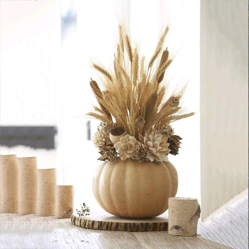 100 Pcs Dried Wheat Sheaves Bundle Golden Natural Wheat Bouquet Bunch Dried Flowers Arrangement for Fall Farmhouse DIY Design Home Table Wedding P...